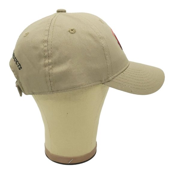 Iuka Concrete Products Khaki Strapback Cap Trucker Baseball Hat Embroidered Logo - Picture 8 of 12